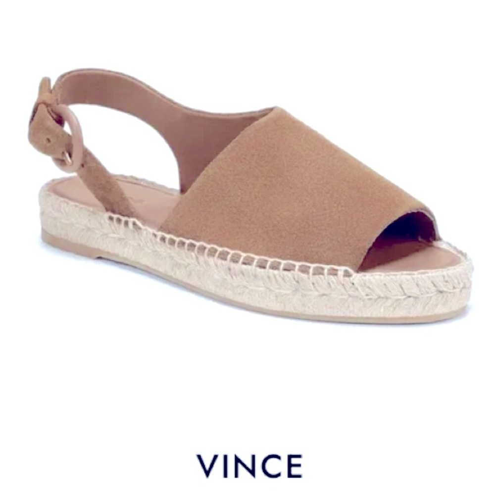NEW Vince Linton Espadrille Slingback Flat Sandals